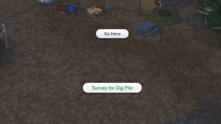 How to Survey for a Dig Pile in The Sims 4
