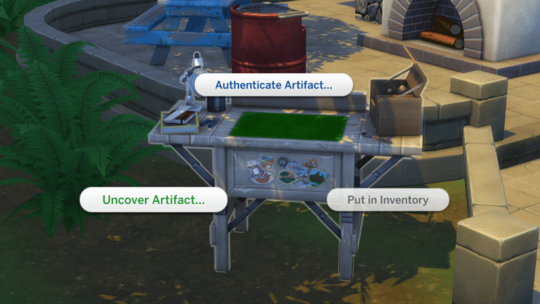 How to Uncover Artifact from Dirt Clump in The Sims 4