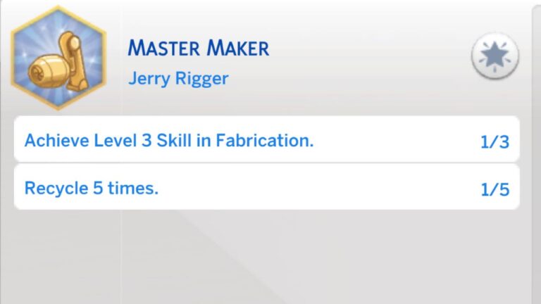 The Sims 4 Master Maker Aspiration