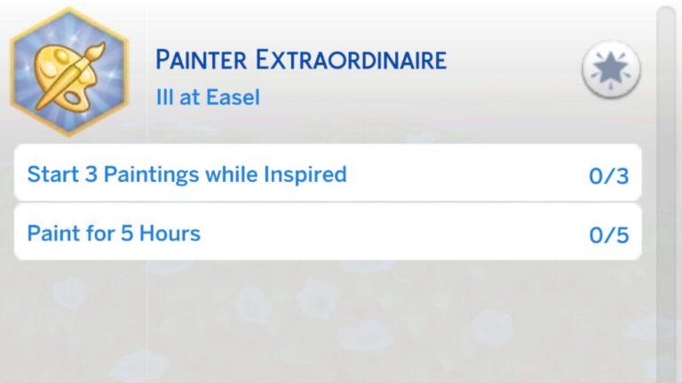 The Sims 4 Painter Extraordinaire Aspiration
