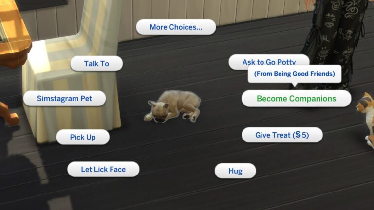 How to Be Companions With An Animal in The Sims 4