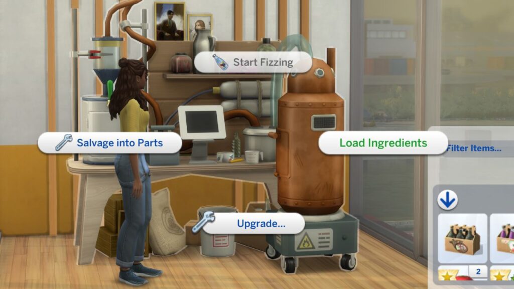 A screenshot showing how to load ingredients into a juice machine