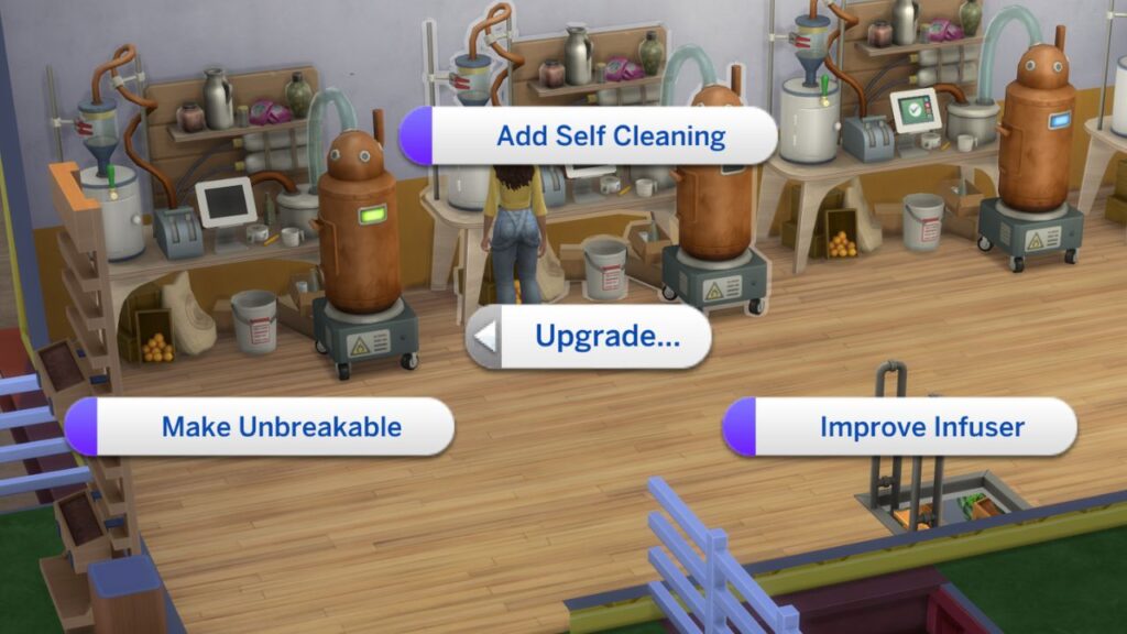 A screenshot showing the options to upgrade a juice fizzer