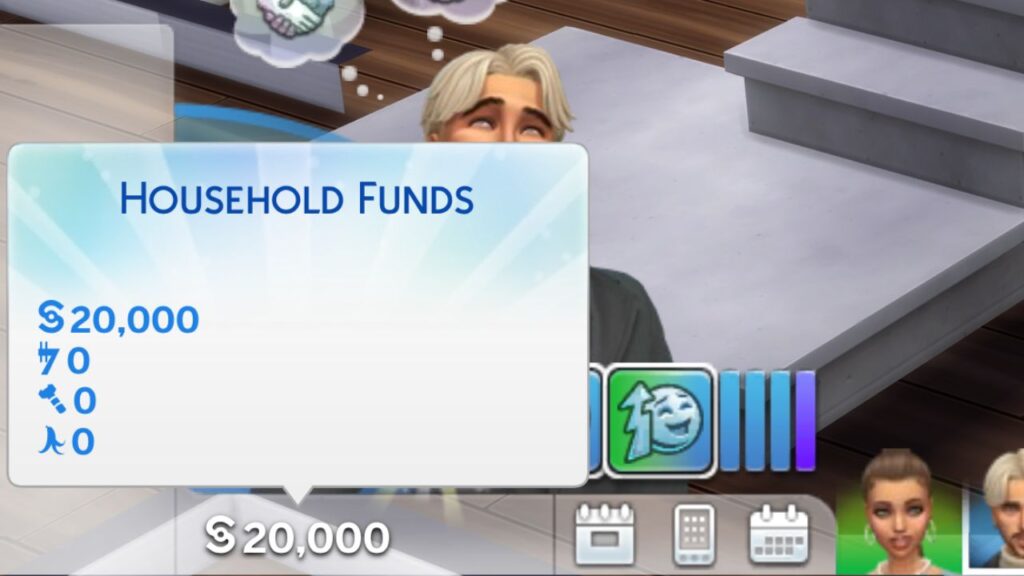 A screenshot from The Sims 4 showing a house with a reserve