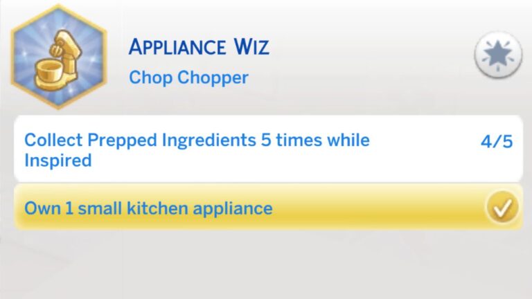 The Sims 4 Appliance Wiz Aspiration