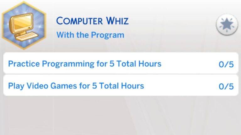 The Sims 4 Computer Whiz Aspiration