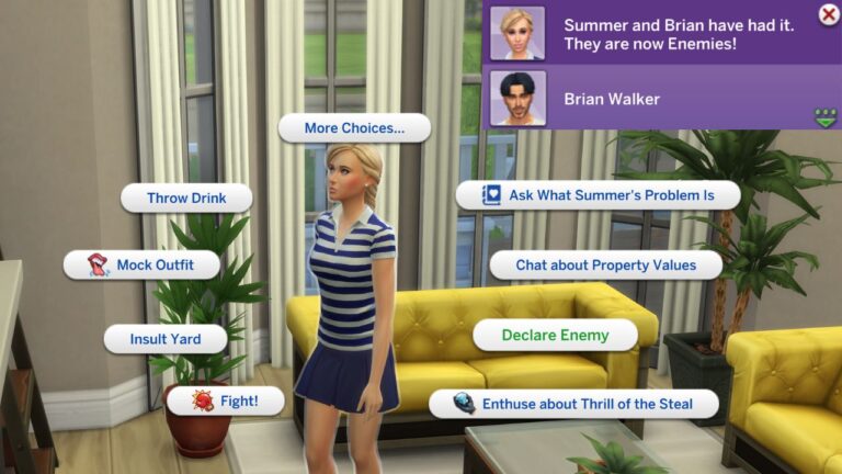 How to Have a Declared Enemy in The Sims 4