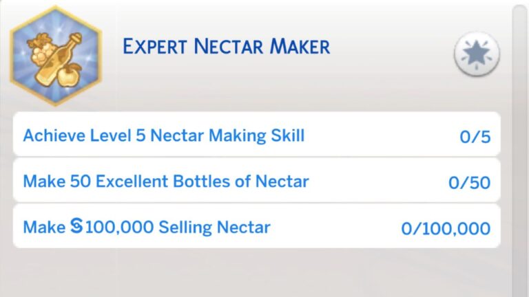 The Sims 4 Expert Nectar Maker Aspiration