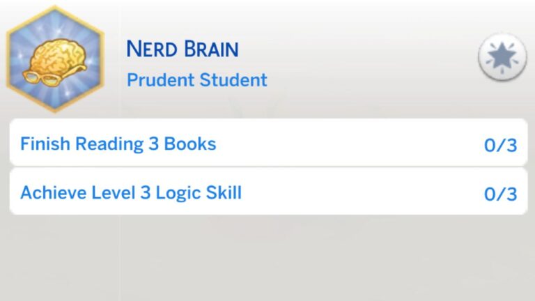 The Sims 4 Nerd Brain Aspiration