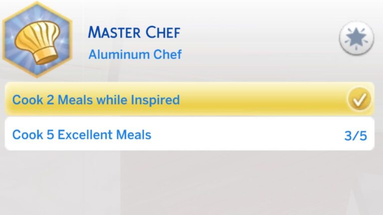 The Sims 4 Master Chef Aspiration