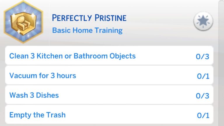 The Sims 4 Perfectly Pristine Aspiration