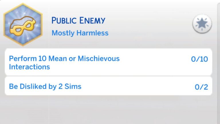 The Sims 4 Public Enemy Aspiration