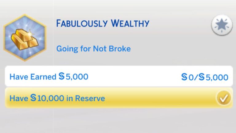 The Sims 4 Fabulously Wealthy Aspiration