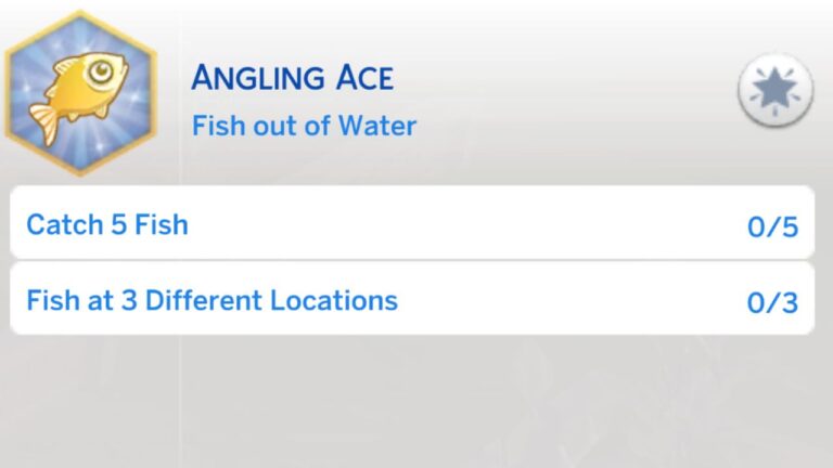 The Sims 4 Angling Ace Aspiration