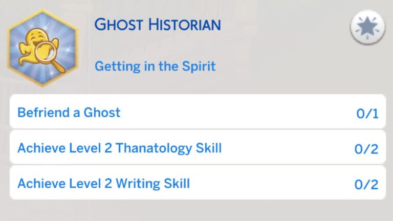 The Sims 4 Ghost Historian Aspiration