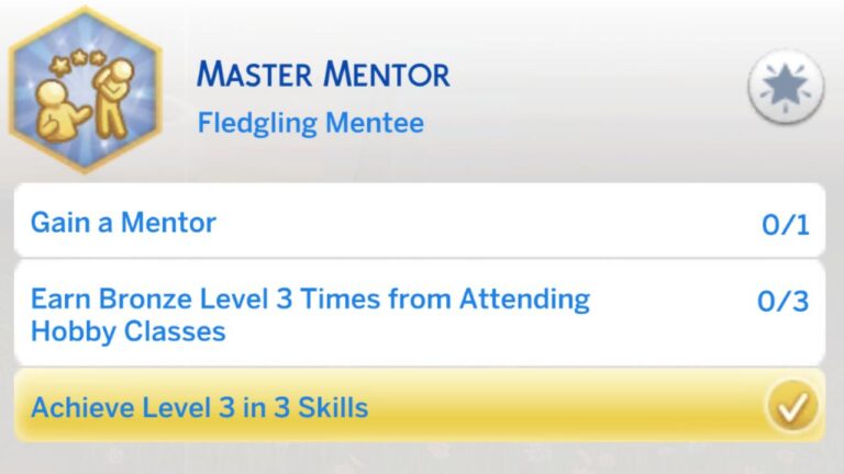 The Sims 4 Master Mentor Aspiration