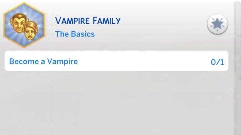 The Sims 4 Vampire Family Aspiration