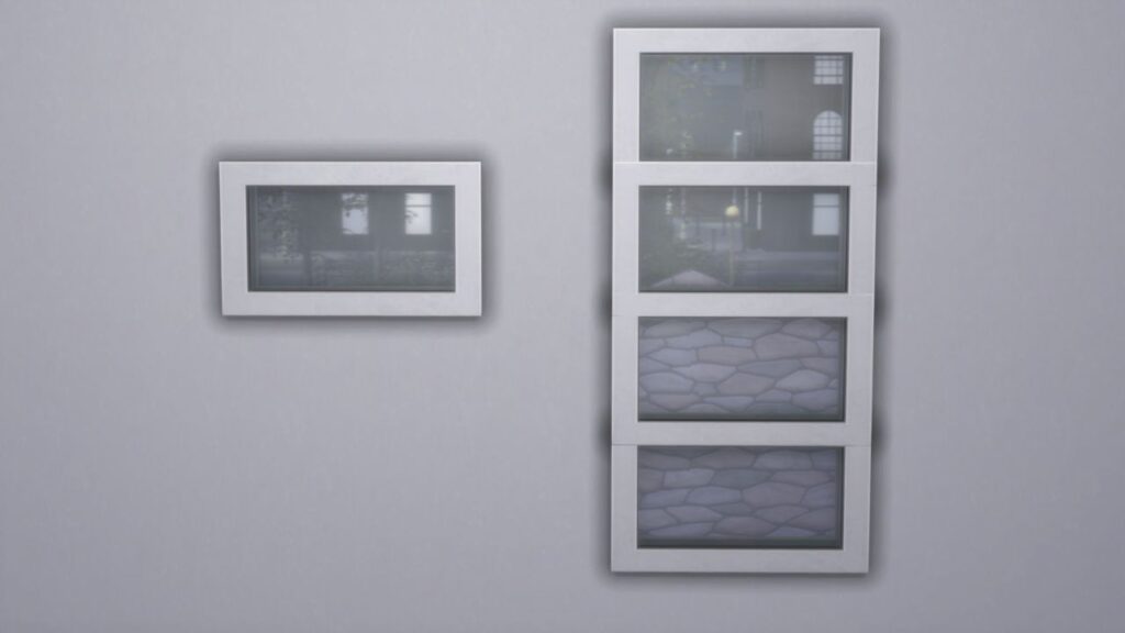 A screenshot from The Sims 4 showing how to add more windows to a wall