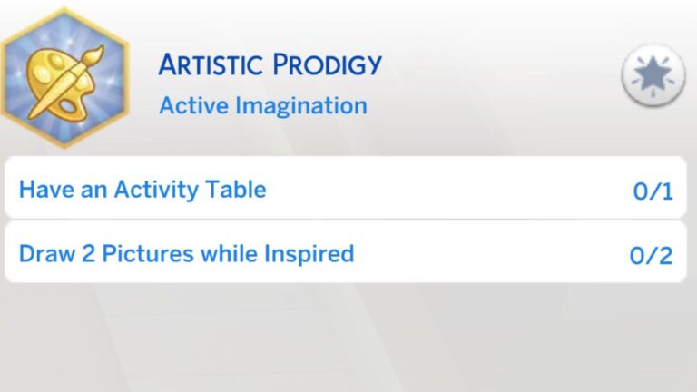 The Sims 4 Artistic Prodigy Aspiration