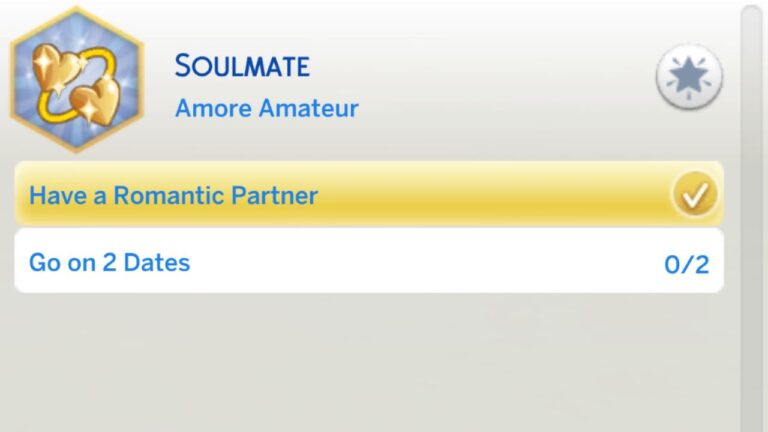The Sims 4 Soulmate Aspiration