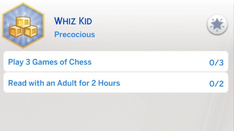 The Sims 4 Whiz Kid Aspiration