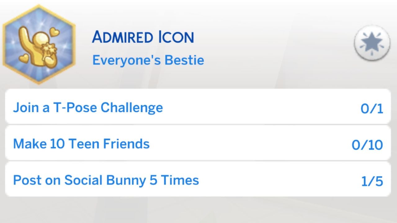 The Sims 4 Admired Icon Aspiration - Simming Simplified