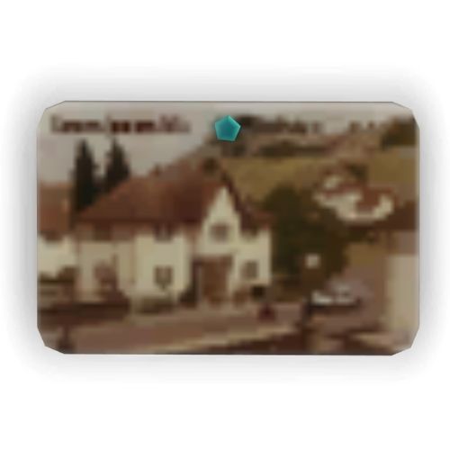 A screenshot from The Sims 4 showing a postcard from champs les sims