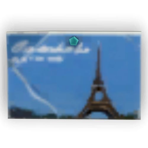 A screenshot from The Sims 4 showing a postcard from Champs Les Sims