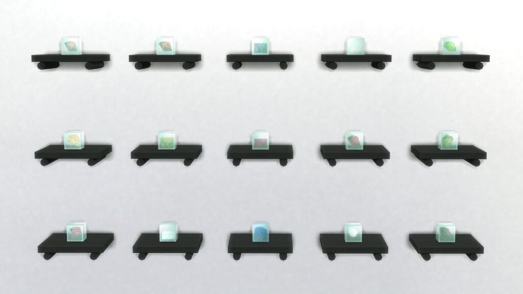 A screenshot from The Sims 4 showing every element on the wall