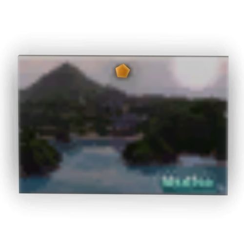 A screenshot from The Sims 4 showing a postcard from Isla Paradiso