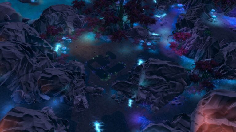 A screenshot from The Sims 4 showing a top down view to planet sixam