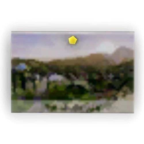 A screenshot from The Sims 4 showing a postcard from sunset valley