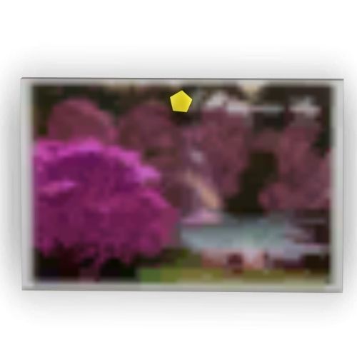 A screenshot from The Sims 4 showing a postcard from Sylvan Glade