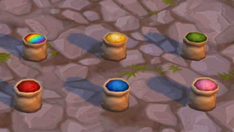 A screenshot from The Sims 4 showing six animal treats on the floor