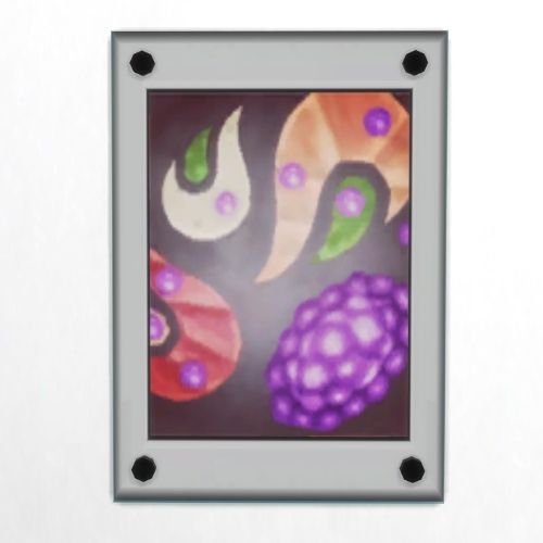 A screenshot from The Sims 4 showing the artisan fish trio print