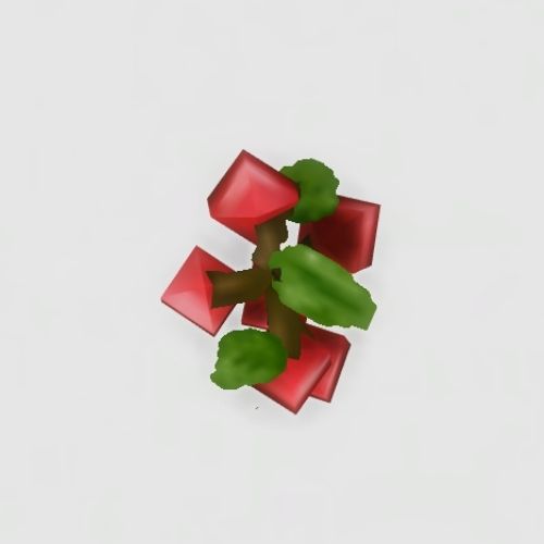 A screenshot from The Sims 4 showing a top down view of a cherry
