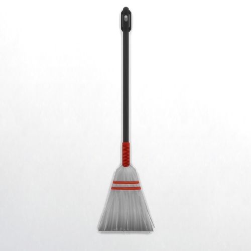 A screenshot from The Sims 4 showing a white background with a broom
