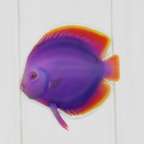 A screenshot from The Sims 4 showing a white floor with a discus