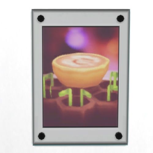 A screenshot from The Sims 4 showing the honeycomb garden vegetable cups