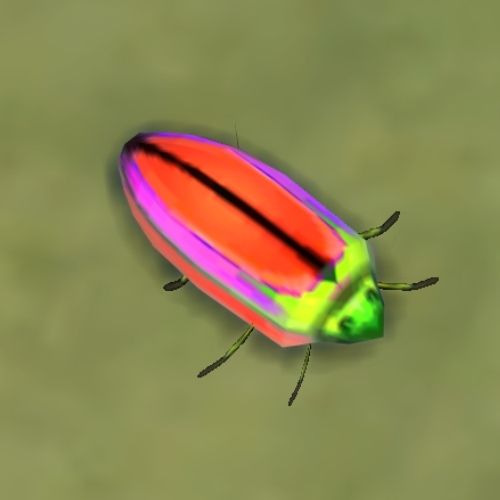 A screenshot from The Sims 4 showing a jewel beetle