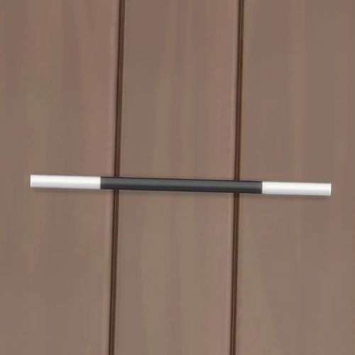 A screenshot from The Sims 4 showing a wooden floor with a magician's wand on top