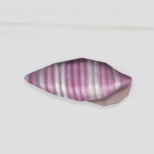 A screenshot from The Sims 4 showing a grey background and a pink tulip shell 