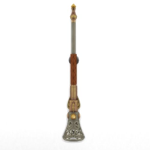 A screenshot from The Sims 4 showing a white background with a steam punk style broom on it