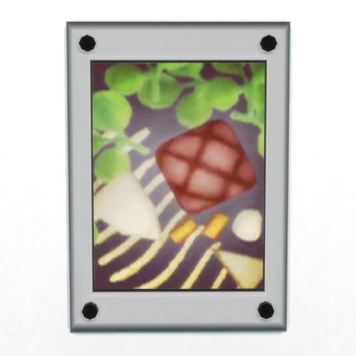 A screenshot from The Sims 4 showing the sizzled brisket over sour clover salad print