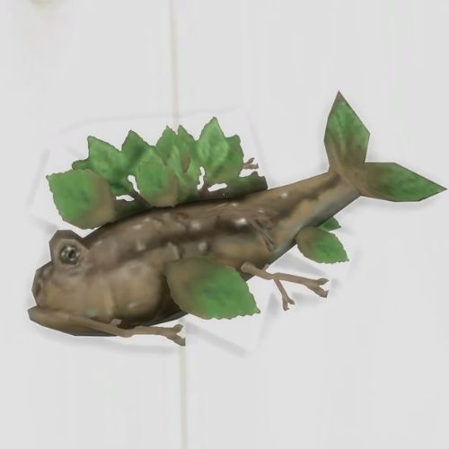 A screenshot from The Sims 4 showing a white floor with a treefish