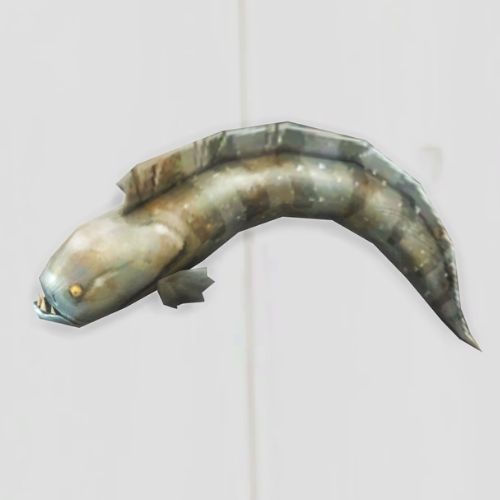 A screenshot from The Sims 4 showing a white floor with a wolf eel