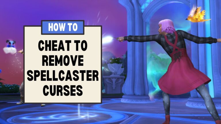 This image has a set of boxes on the left side with text that says "how to cheat to remove spellcaster curses" and on the right is a spellcaster getting into a duel
